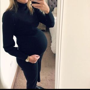 J crew + hatch maternity black sweater dress